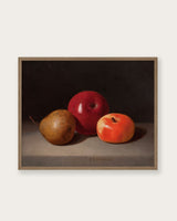 "Still life of apple and pear" Art Print - Lone Fox