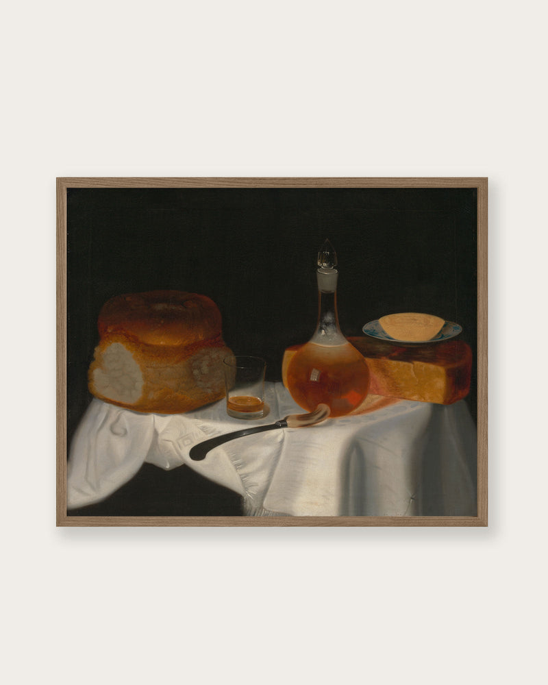 "Still Life of Bread, Butter and Cheese" Art Print - Lone Fox