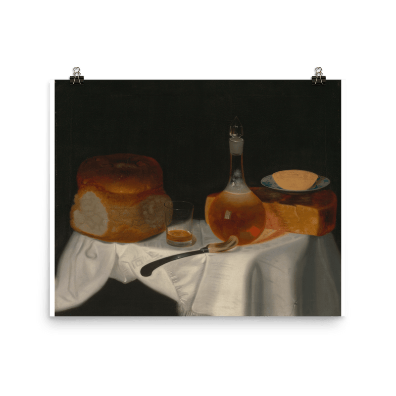 "Still Life of Bread, Butter and Cheese" Art Print - Lone Fox