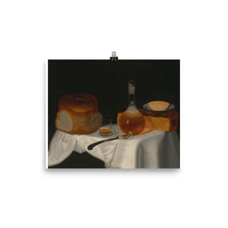 "Still Life of Bread, Butter and Cheese" Art Print - Lone Fox