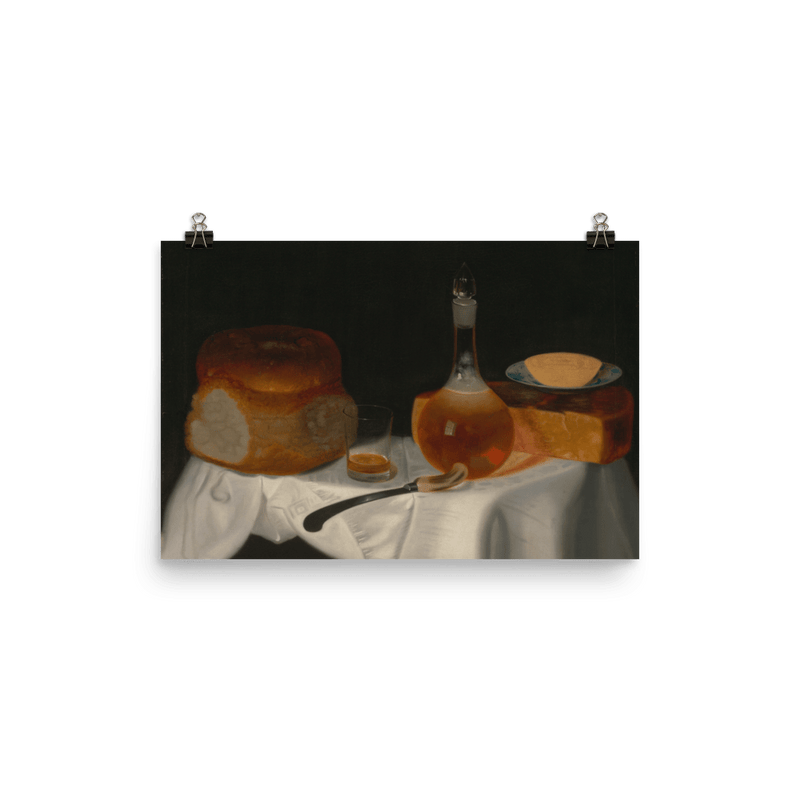 "Still Life of Bread, Butter and Cheese" Art Print - Lone Fox