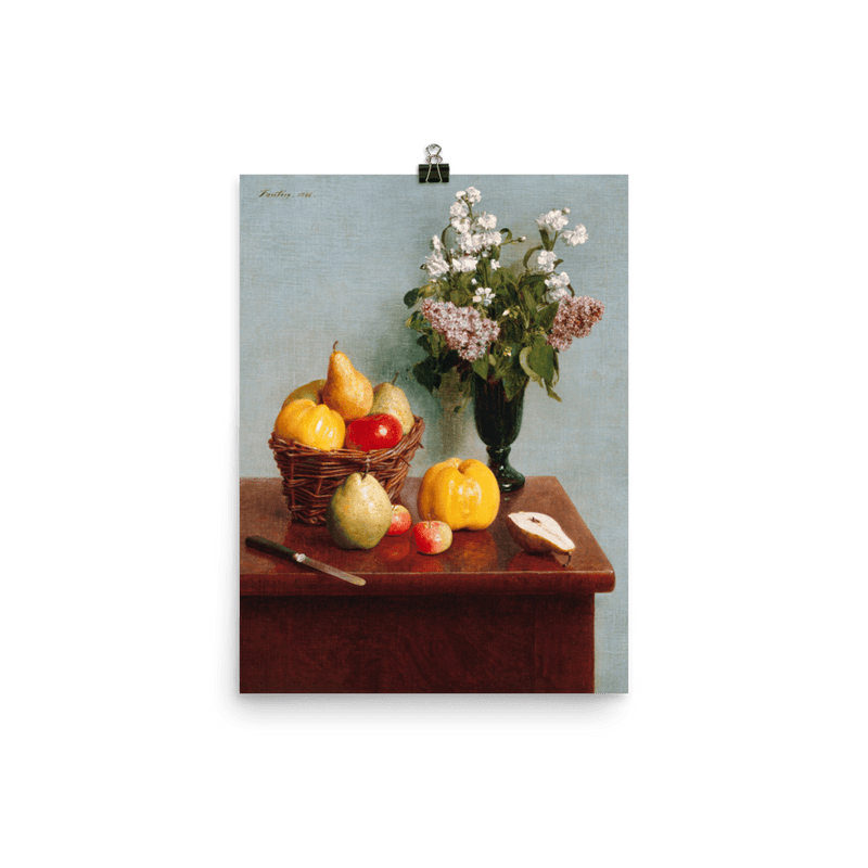 "Still Life with Flowers and Fruit" Art Print - Lone Fox