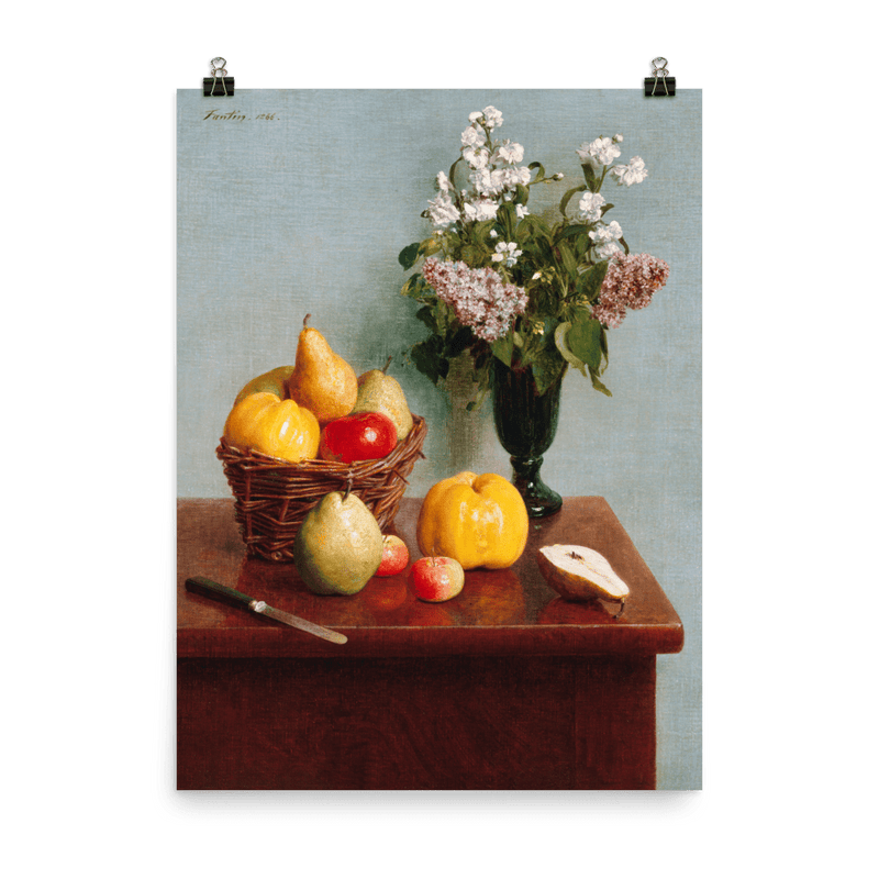 "Still Life with Flowers and Fruit" Art Print - Lone Fox