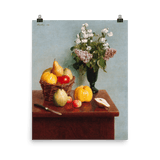 "Still Life with Flowers and Fruit" Art Print - Lone Fox