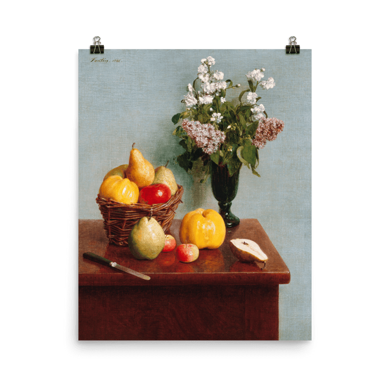 "Still Life with Flowers and Fruit" Art Print - Lone Fox