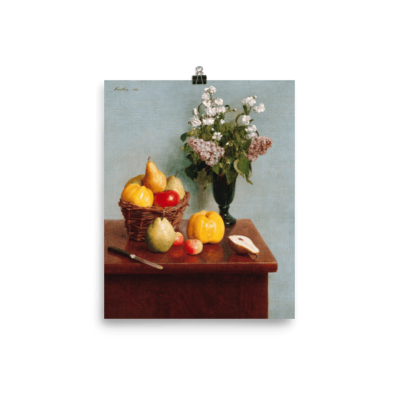 "Still Life with Flowers and Fruit" Art Print - Lone Fox