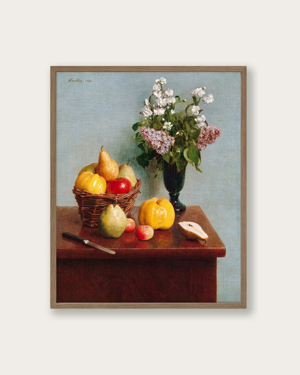 "Still Life with Flowers and Fruit" Art Print - Lone Fox