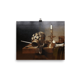 "Still life with jug and candle " Art Print - Lone Fox