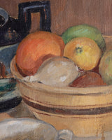 Still Life with Teapot and Fruit Bowl, European, 1950's - Lone Fox