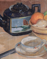 Still Life with Teapot and Fruit Bowl, European, 1950's - Lone Fox