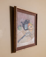 Still Life with Teapot and Fruit Bowl, European, 1950's - Lone Fox
