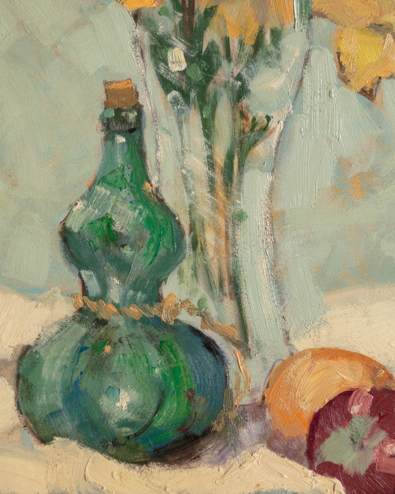 Still Life with Yellow Blossoms and Fruit, 1950's - Lone Fox