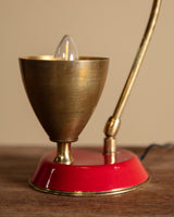 Stilnovo Style Brass & Enameled Table Lamp, Italy, 1950’s - Lone Fox