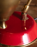 Stilnovo Style Brass & Enameled Table Lamp, Italy, 1950’s - Lone Fox