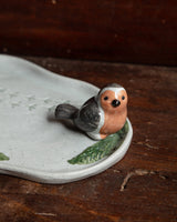 Stoneware Bird & Footprint Tray - Lone Fox