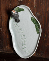 Stoneware Bird & Footprint Tray - Lone Fox
