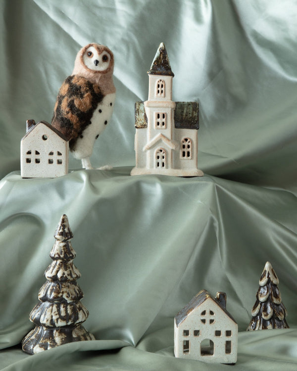 Stoneware Tree in Brown Reactive Glaze - Lone Fox
