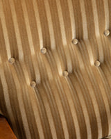 Striped Amber Mohair Lounge Chair by Søren Hansen, Denmark, 1950's - Lone Fox