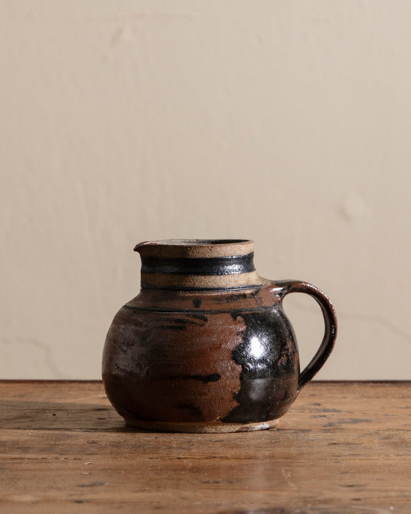 Striped Neck Studio Pitcher, Signed - Lone Fox