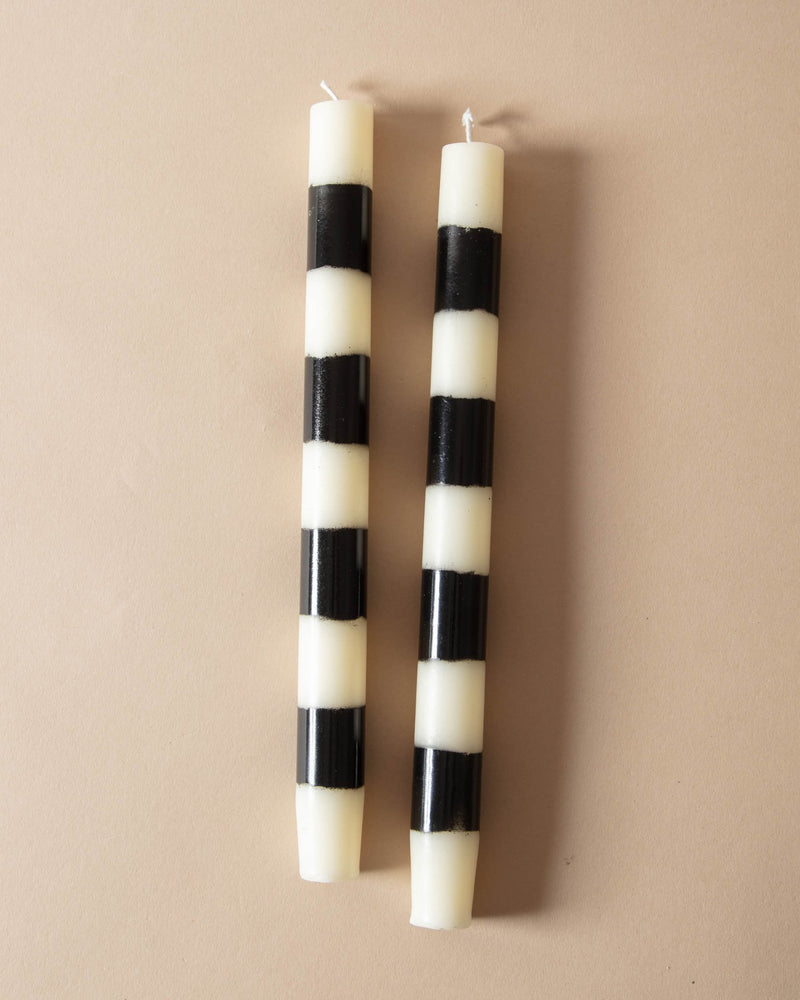 Striped Taper Candles (Set of 2) - Lone Fox