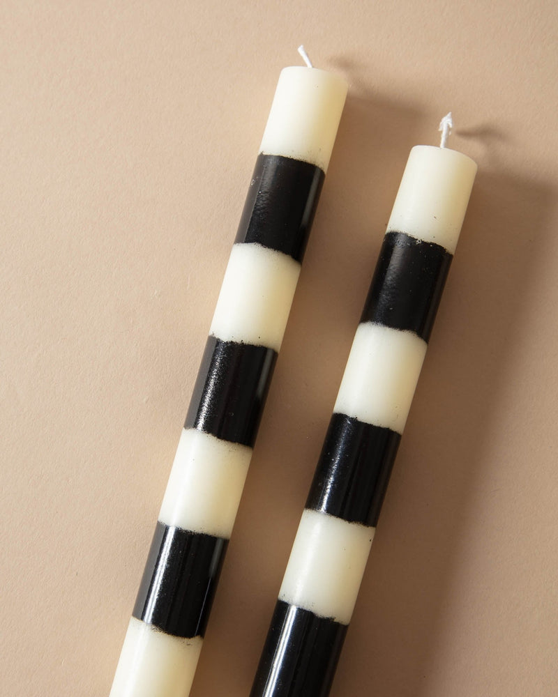 Striped Taper Candles (Set of 2) - Lone Fox