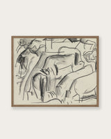 "Studieblad met paarden" Art Print - Lone Fox