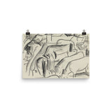 "Studieblad met paarden" Art Print - Lone Fox