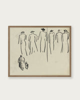 "Studies of various figures" Art Print - Lone Fox