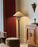 Studio Brutalist Iron Tripod Floor Lamp w/ Empire Shade, 1970's - Lone Fox