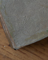 Studio Ceramic Trinket Box w/ Castle, Signed - Lone Fox