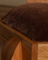 Studio Made Sculptural Oak Chair w/ Side Table - Lone Fox