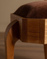 Studio Made Sculptural Oak Chair w/ Side Table - Lone Fox
