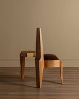 Studio Made Sculptural Oak Chair w/ Side Table - Lone Fox