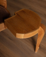 Studio Made Sculptural Oak Chair w/ Side Table - Lone Fox
