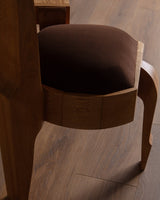 Studio Made Sculptural Oak Chair w/ Side Table - Lone Fox