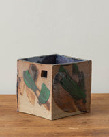 Studio Pottery Abstract Cube Planter - Lone Fox