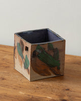 Studio Pottery Abstract Cube Planter - Lone Fox