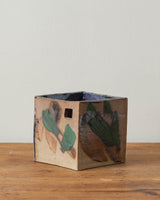 Studio Pottery Abstract Cube Planter - Lone Fox