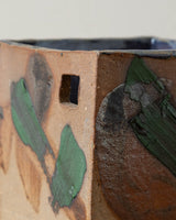 Studio Pottery Abstract Cube Planter - Lone Fox
