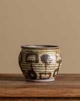 Studio Pottery Abstract Painted Planter, United States, 1970s - Lone Fox