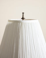 Studio Pottery Bamboo Table Lamp w/ Ruched Shade, 1960's - Lone Fox