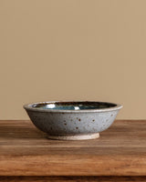 Studio Pottery Blue Swirl Bowl, Signed, United States, 1970s - Lone Fox