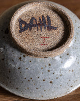 Studio Pottery Blue Swirl Bowl, Signed, United States, 1970s - Lone Fox