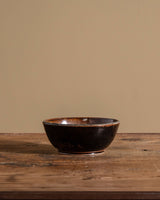 Studio Pottery Brown Bowl, Signed - Lone Fox