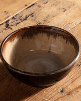 Studio Pottery Brown Bowl, Signed - Lone Fox