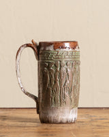 Studio Pottery Ceramic Stein w/ Figures, Italy - Lone Fox