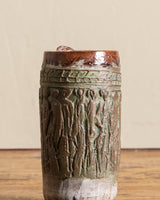 Studio Pottery Ceramic Stein w/ Figures, Italy - Lone Fox