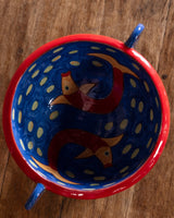 Studio Pottery Fish Fruit Bowl, USA, 1990's - Lone Fox