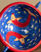 Studio Pottery Fish Fruit Bowl, USA, 1990's - Lone Fox
