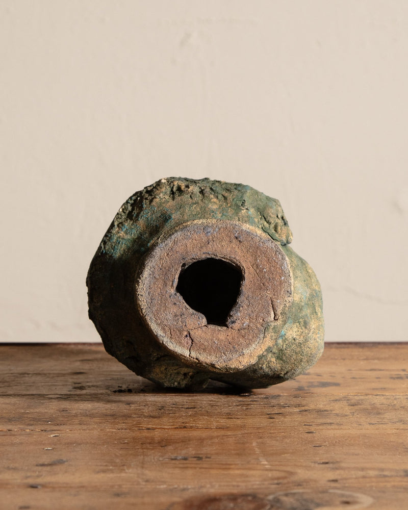 Studio Pottery Green Head Bust Statue, 1970's - Lone Fox